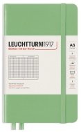 Записная книжка Leuchtturm A6 (в клетку), 187 стр., твердая обложка, пастельно-зеленая