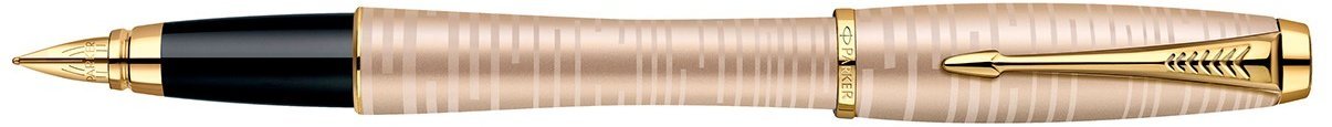 Перьевая ручка Parker Urban Premium 2014 Metallic Stripe (Vacumatic) F206, Golden Pearl GT