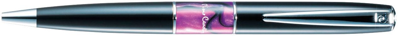 Шариковая ручка Pierre Cardin Libra черный лак, фиолетовая вставка из акрила