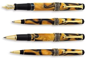 Набор Aurora Africa: перьевая, шариковая ручка, ручка-роллер, механический карандаш