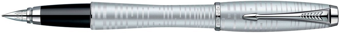 Перьевая ручка Parker Urban Premium 2014 Metallic Stripe (Vacumatic) F206, Silver-Blue СT