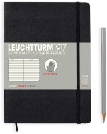 Записная книжка Leuchtturm А5 (в линейку), 123 стр., мягкая обложка, черная