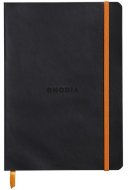 Записная книжка Rhodiarama в мягкой обложке, A5, точка, 90 г, Black черный