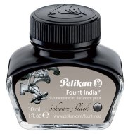 Флакон с несмываемыми чернилами для ручек перьевых Pelikan Fount India 78, черные чернила 30 мл