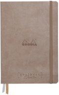 Записная книжка Rhodiarama Goalbook Creation в твердой обложке, A5, без линовки, 200 г, Taupe серо-коричневый