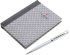 Набор Pierre Cardin: шариковая ручка, серый лак и серый блокнот