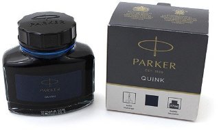 Флакон с чернилами для ручек перьевых Parker Quink Ink Z13, черно-синие чернила 57мл