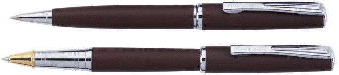 Набор Pierre Cardin PEN and PEN шариковая ручка и роллер, коричневый матовый