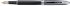 Перьевая ручка Pierre Cardin Progress черный лак, колпачок полосатый хром