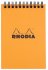 Блокнот Rhodia Classic на спирали, A6, клетка, 80 г, оранжевый