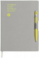 Записная книжка Caran d'Ache Office, A5, серый + шариковая ручка 849, желтый