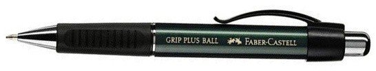 Ручка шариковая Faber-Castell Grip Plus (140700) корпус металл/пластик зеленый металлик синие чернил