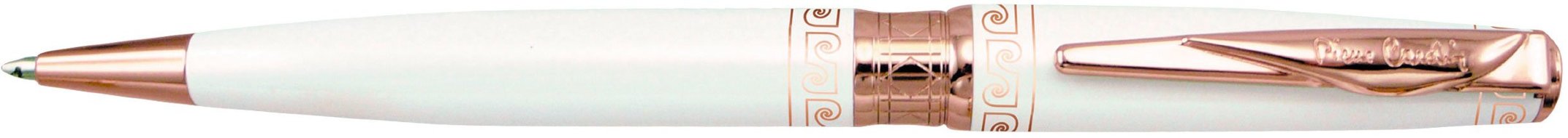 Шариковая ручка Pierre Cardin Secret белый лак, греческий орнамент