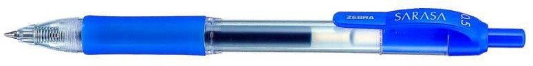 Ручки гелевые Zebra SARASA автоматические 0.5мм, синие (12 штук)