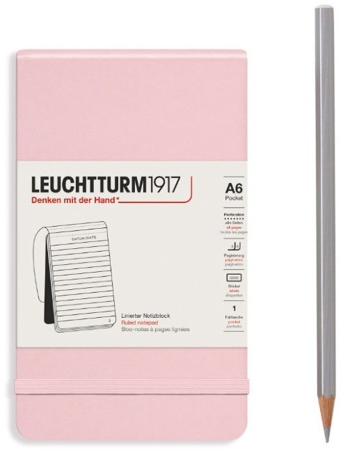 Блокнот Leuchtturm Reporter Notepad Pocket (в линейку), 188 стр., твердая обложка, розовый Блокнот Leuchtturm Reporter Notepad Pocket (в линейку), 188 стр., твердая обложка, розовый