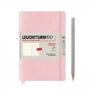 Еженедельник-блокнот Leuchtturm Weekly Planner & Notebook В6+ 2022г, 72л, мягкая обложка розовый, En