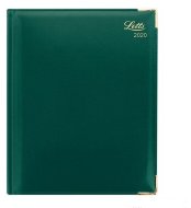 Ежедневник Letts LEXICON (PU) A5, позолоченный срез, датированный, зеленый