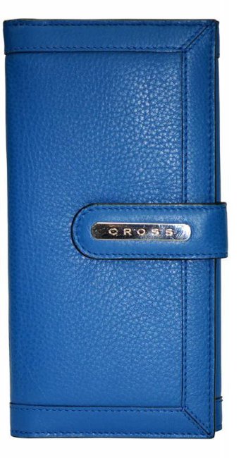 Бумажник Cross Nappa Natural Travel кожаный женский New Azulone