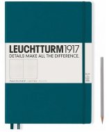 Записная книжка Leuchtturm  Master Slim A4+ (в точку), 123 стр., твердая обложка, тихоокеански-зеленая