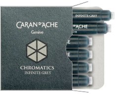 Картриджи Caran d'Ache Chromatics Infinite Grey для перьевых ручек (6шт)