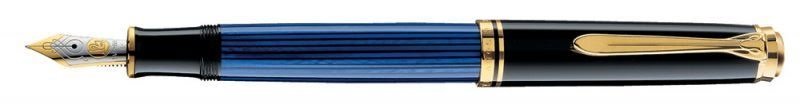 Перьевая ручка Pelikan Souveraen M 600, Black-Blue GT