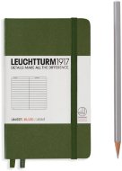 Записная книжка Leuchtturm A6 (в линейку), 187 стр., твердая обложка, хаки