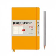 Еженедельник-блокнот Leuchtturm Weekly Planner & Notebook В6+ 2022г, 72л, мягкая обложка теплый желтый, En