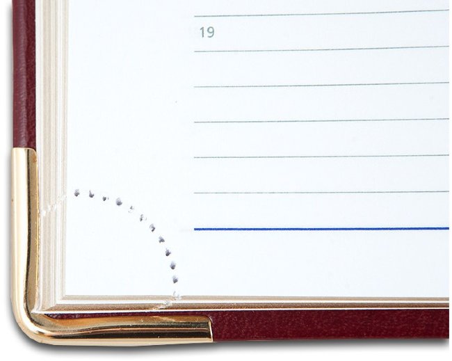 Ежедневник Letts LEXICON A5, позолоченный срез, недатированный, бургунди