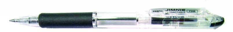 Ручки шариковые Zebra JIMNIE RETRACTABLE 0.7мм, черные чернила (12 штук)