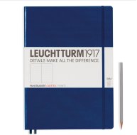 Записная книжка Leuchtturm Master Slim A4+ (в точку), 123 стр., твердая обложка, темно-синяя