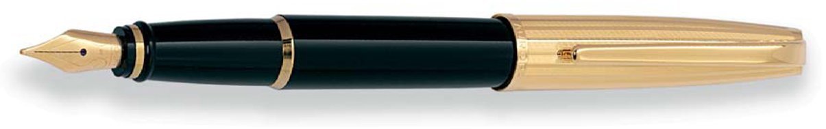 Ручка перьевая Aurora Style, черная смола, позолота с рисунком