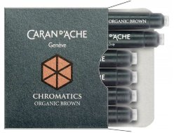Картриджи Caran d'Ache Chromatics Organic Brown для перьевых ручек (6шт)