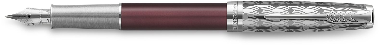 Ручка перьевая Parker Sonnet Premium F537 Metal Red CT F перо золото 18K
