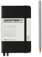 Записная книжка Leuchtturm A6 (в линейку), 187 стр., твердая обложка, черная