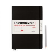 Еженедельник-блокнот Leuchtturm Weekly Planner & Notebook А4+ 2022г, 72л, твердая обложка, черный, En