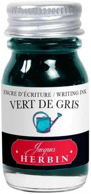 Чернила в банке Herbin, 10 мл, Vert de gris Зелено-серый Чернила в банке Herbin, 10 мл, Vert de gris Зелено-серый
