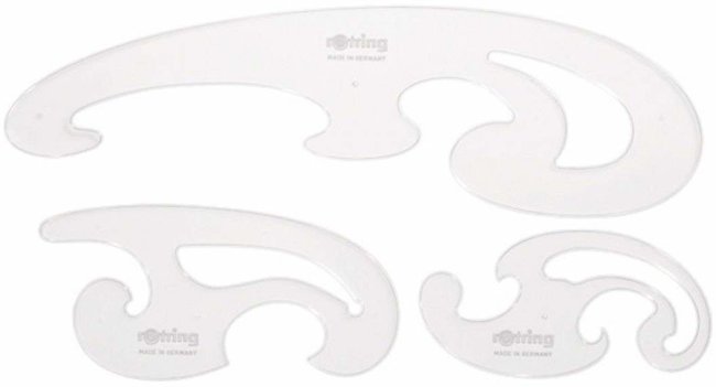 Набор лекал Rotring Centro Burmester Curves S0221301 Набор лекал Rotring Centro Burmester Curves S0221301