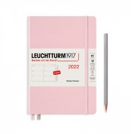 Еженедельник-блокнот Leuchtturm Weekly Planner & Notebook А5 2022г, 72л, твердая обложка, розовый, En