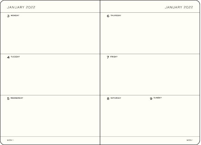 Еженедельник-блокнот Leuchtturm Weekly Planner & Notebook А5 2022г, 72л, твердая обложка, розовый, En