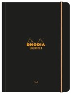 Записная книжка Rhodia Unlimited в мягкой обложке, A5+, клетка, 80 г, черный
