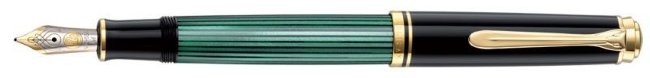 Перьевая ручка Pelikan Souveraen M 600, Black-Green GT Перьевая ручка Pelikan Souveraen M 600, Black-Green GT
