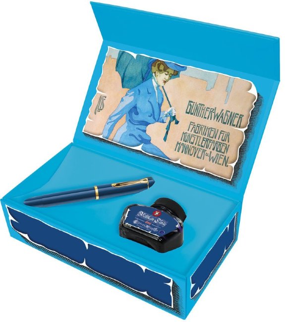 Набор Pelikan Classic M120 SE (PL809801) Iconic Blue: перьевая ручка + флакон чернил Набор Pelikan Classic M120 SE (PL809801) Iconic Blue: перьевая ручка + флакон чернил