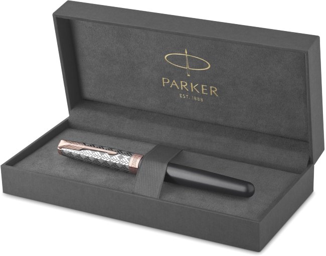 Ручка перьевая Parker Sonnet Premium F537 Metal Grey PGT F перо золото 18K Ручка перьевая Parker Sonnet Premium F537 Metal Grey PGT F перо золото 18K