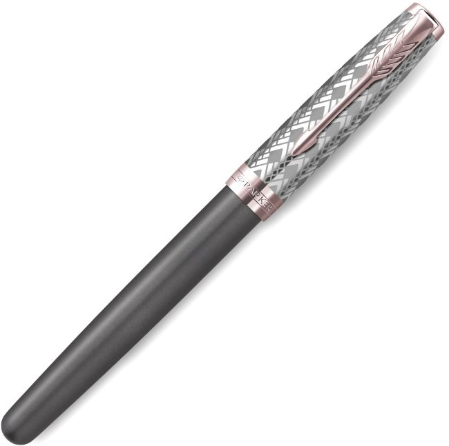 Ручка перьевая Parker Sonnet Premium F537 Metal Grey PGT F перо золото 18K Ручка перьевая Parker Sonnet Premium F537 Metal Grey PGT F перо золото 18K