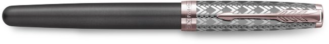 Ручка перьевая Parker Sonnet Premium F537 Metal Grey PGT F перо золото 18K Ручка перьевая Parker Sonnet Premium F537 Metal Grey PGT F перо золото 18K
