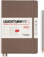 Еженедельник-блокнот Leuchtturm Weekly Planner & Notebook А5 2022г, 72л, твердая обложка, теплая земля, En