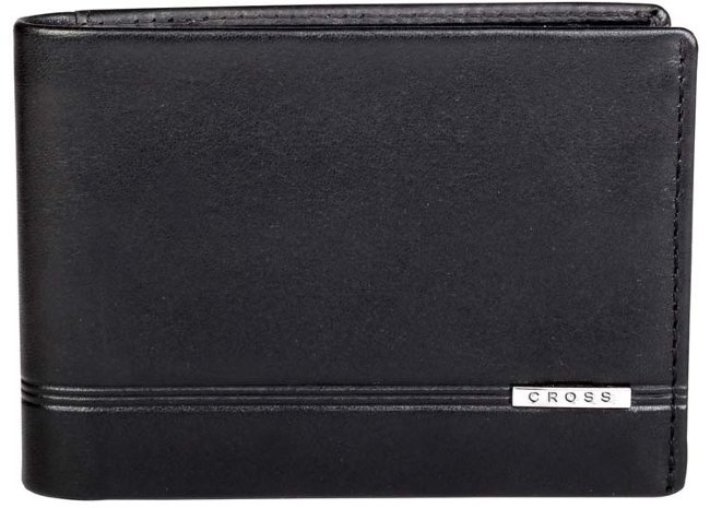 Набор Cross Century Classic: портмоне, черная кожа и шариковая ручка, серебристый Набор Cross Century Classic: портмоне, черная кожа и шариковая ручка, серебристый