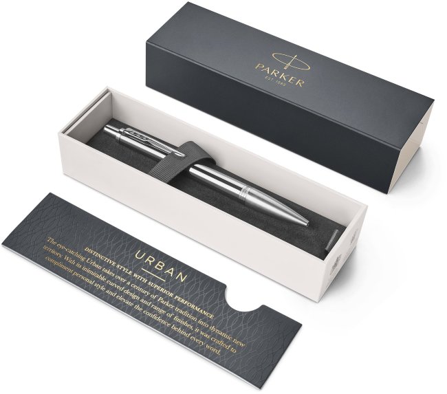 Шариковая ручка Parker Urban Premium K313 Silvered Powder CT Шариковая ручка Parker Urban Premium K313 Silvered Powder CT