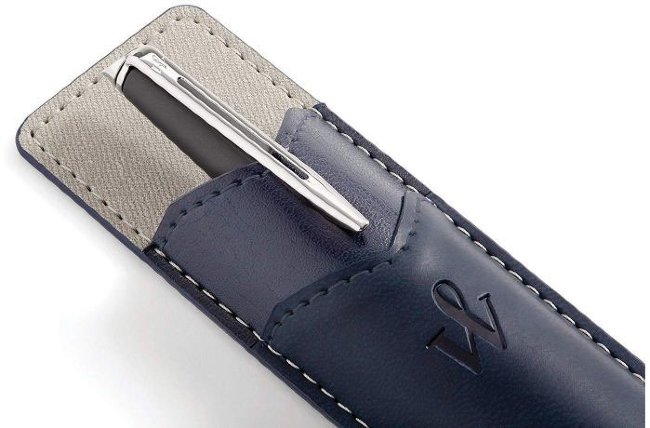 Набор: Шариковая ручка Waterman Hemisphere Matte Black CT, чехол, подарочная коробка Набор: Шариковая ручка Waterman Hemisphere Matte Black CT, чехол, подарочная коробка