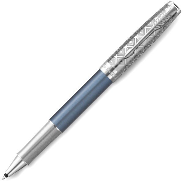 Ручка роллер Parker Sonnet Premium T537 Metal Blue CT F черные чернила Ручка роллер Parker Sonnet Premium T537 Metal Blue CT F черные чернила